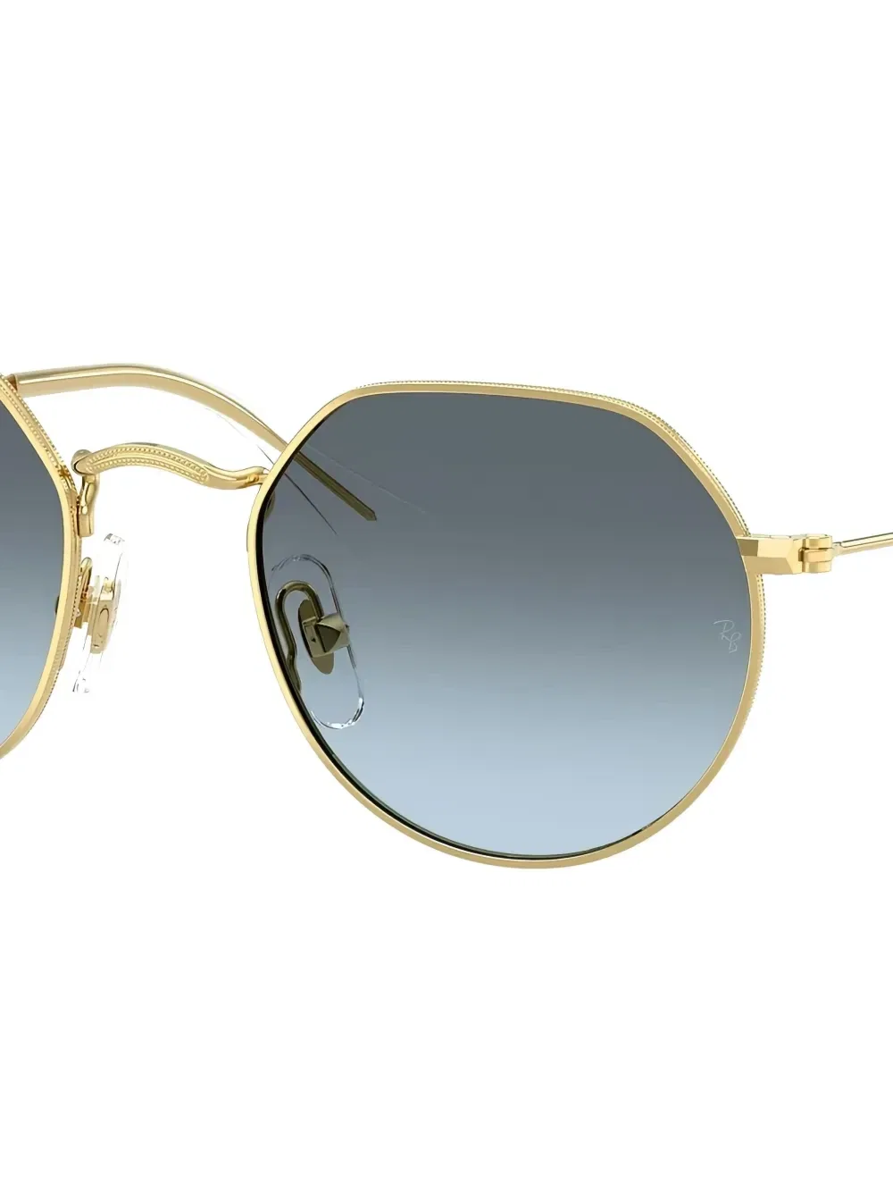 Солнцезащитные очки в геометричной оправе Ray-Ban Junior, золотой — фото 2