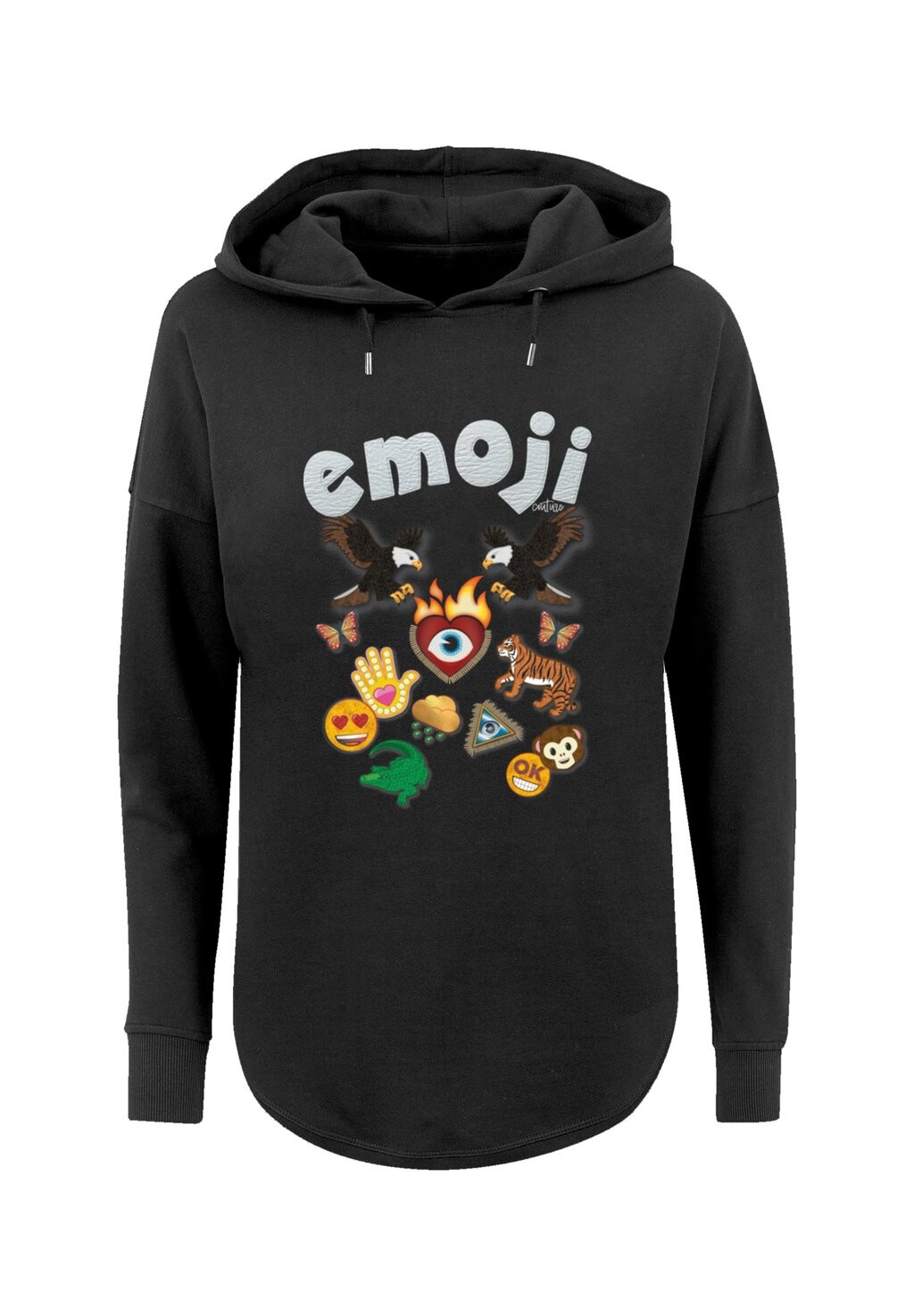 

Толстовка с капюшоном EMOJI COUTURE LOGO WITH ICONS F4NT4STIC, черный