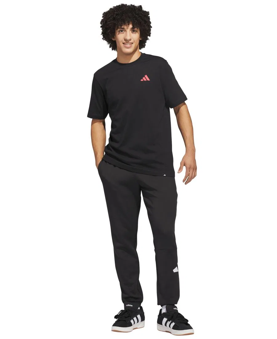 Мужская футболка с графическим принтом "Отдых" adidas, Black — фото 2
