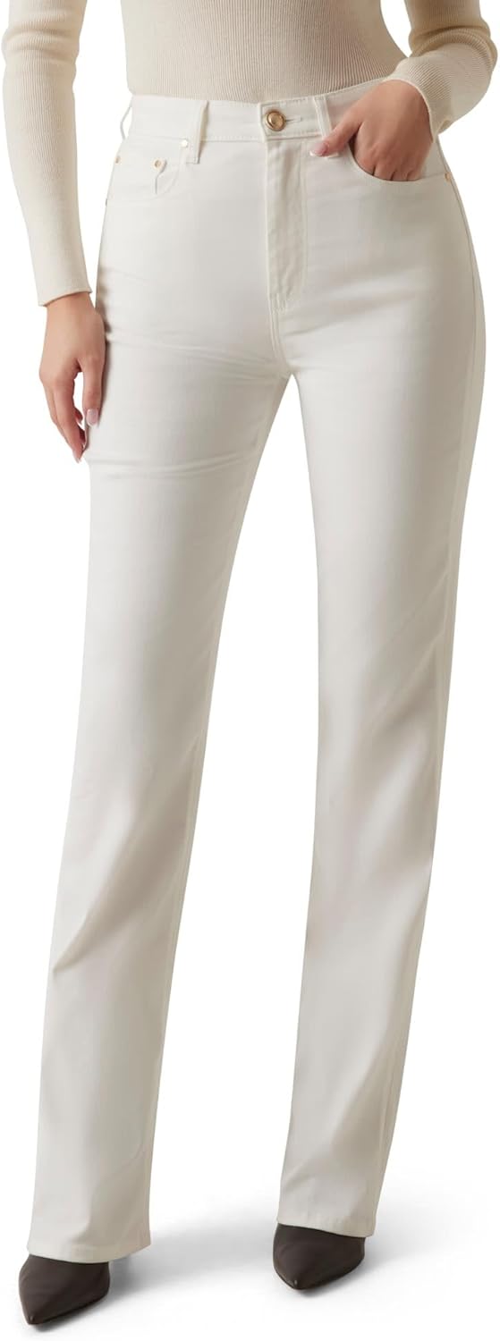 

Джинсы GUESS Womens Eco 80s Straight, Cream White