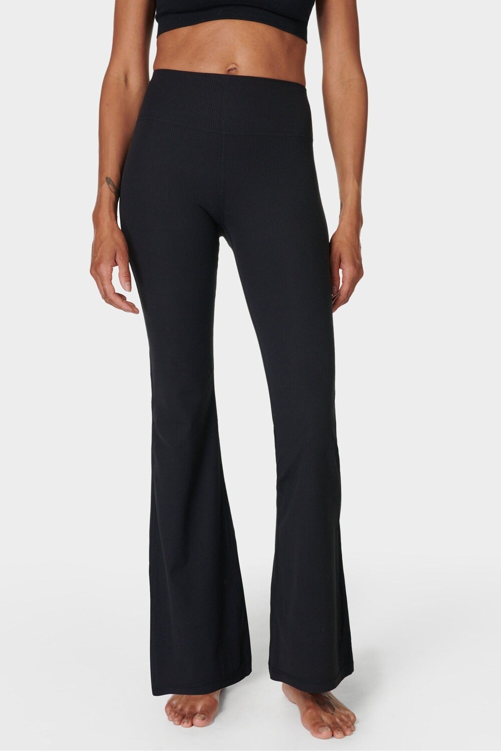 

Расклешенные брюки Glow Flex в рубчик Sweaty Betty, черный