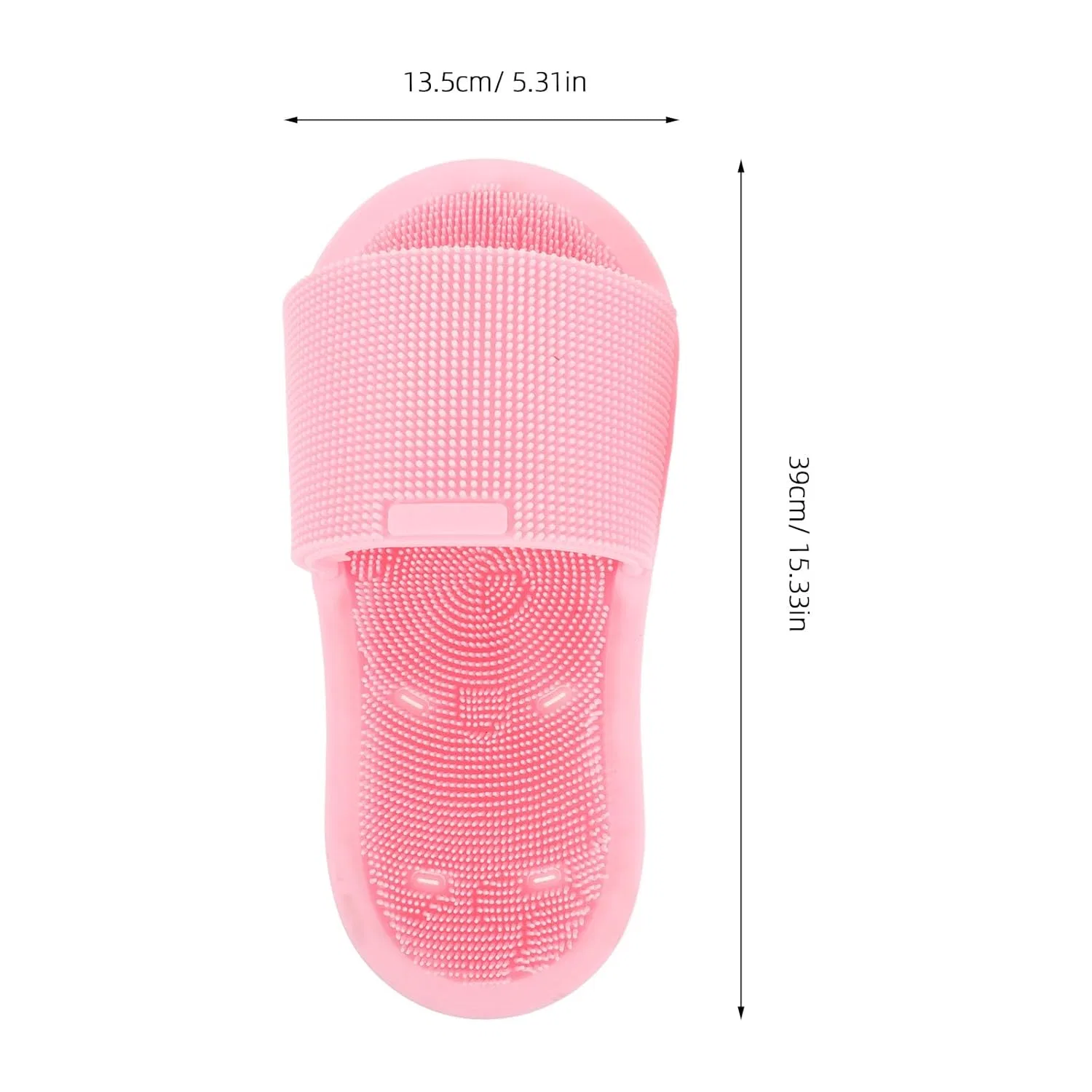 Силиконовые массажные тапочки для душа для ног Hapinary, Pink — фото 2