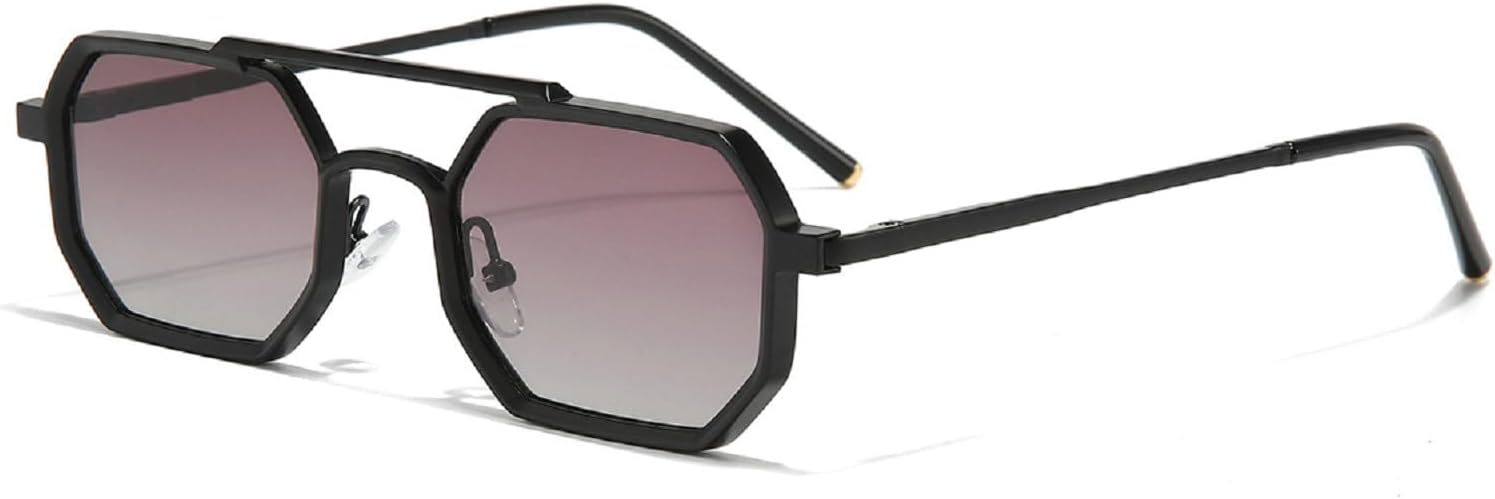 

Классические металлические панк-солнцезащитные очки квадратной формы для мужчин и женщин, ретро с двойной перемычкой, модные женские многоугольные солнцезащитные очки, стильные очки N45 mincl, C6