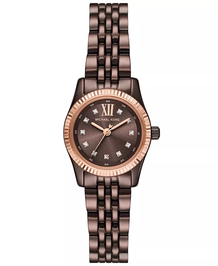 

Женские часы Lexington Three-Hand Chocolate из нержавеющей стали, 26 мм Michael Kors