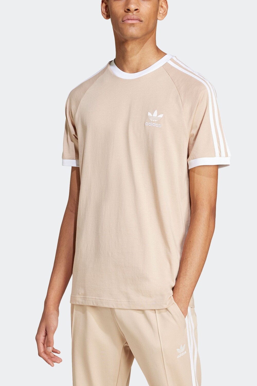 Футболка Adicolor Classics с 3 полосками Adidas, коричневый — фото 4