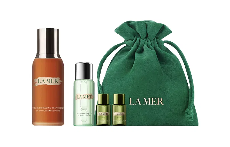 Набор средств для ухода LA MER Tightening (Balance Balancing Lotion 100мл + Repairing Essence Serum 5мл*2 + Cleansing Gel 30мл + Love Wrap Pocket) — фото 2