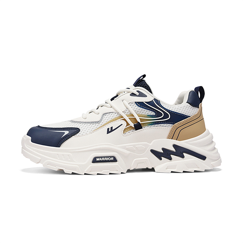 

WARRIOR Кроссовки для бега мужские низкие с амортизацией, устойчивые к истиранию, легкие, цвета beige, dark blue, khaki