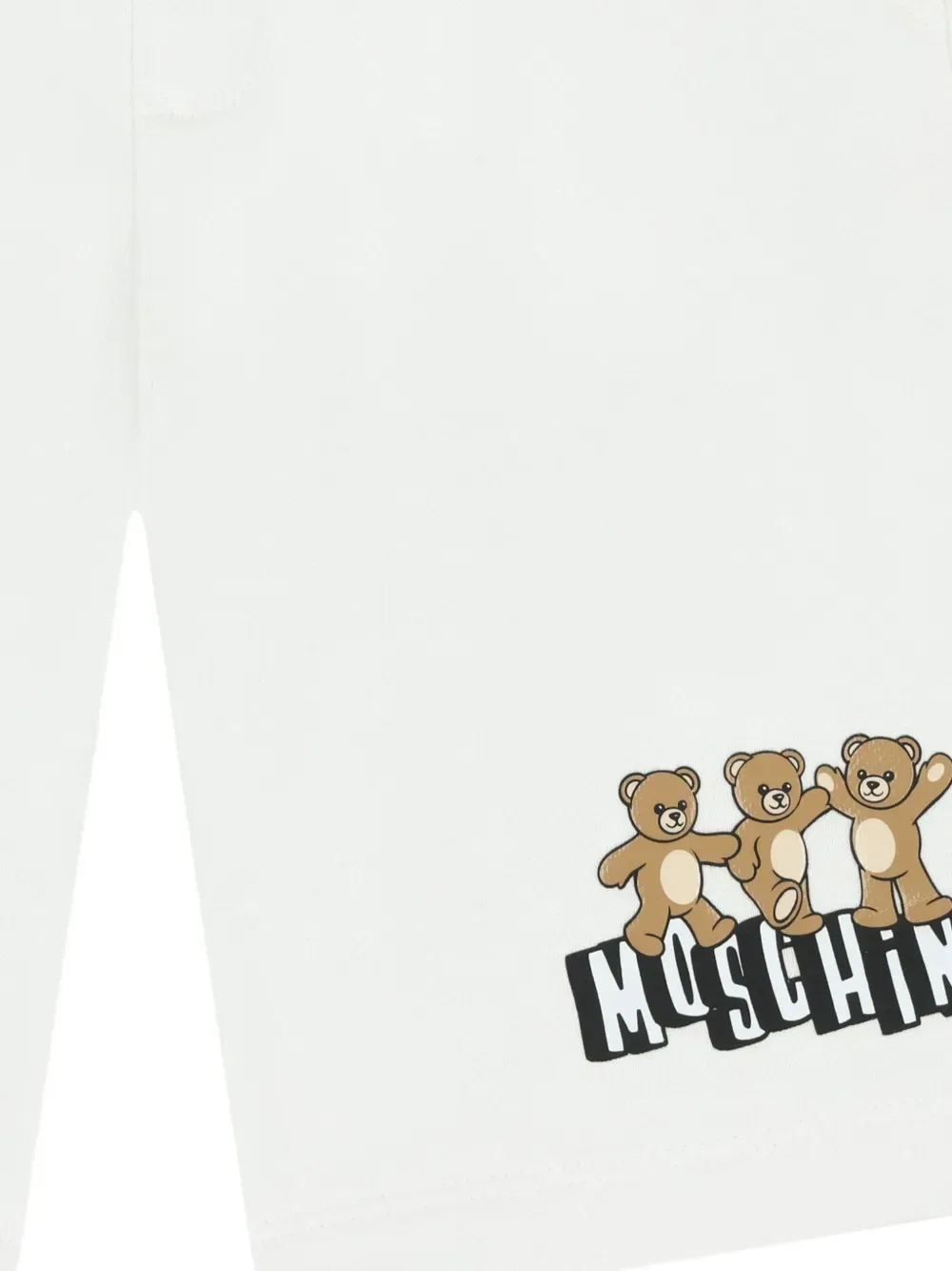 Шорты с графичным принтом Moschino Kids, белый — фото 3