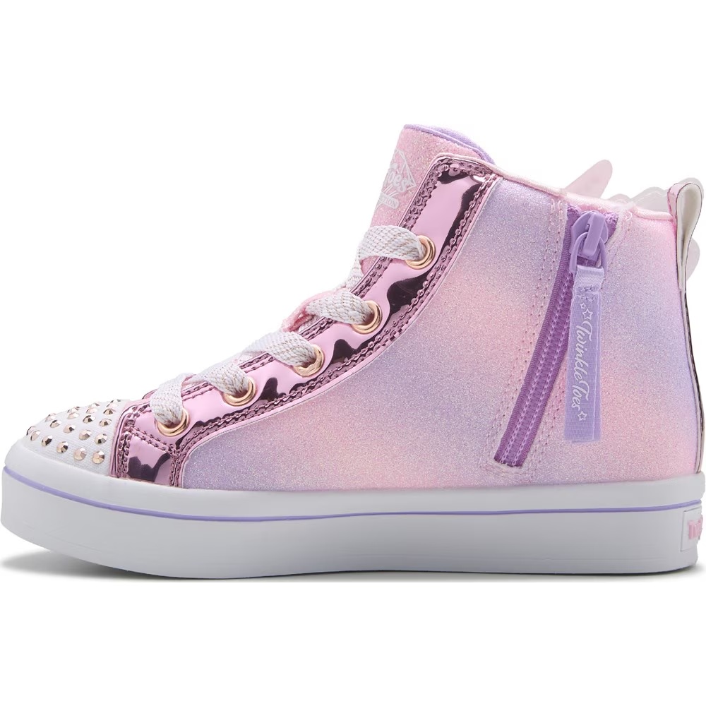 Детские светящиеся кроссовки-ботинки Skechers Twi-Lites для малышей и младших детей, light pink multi — фото 2