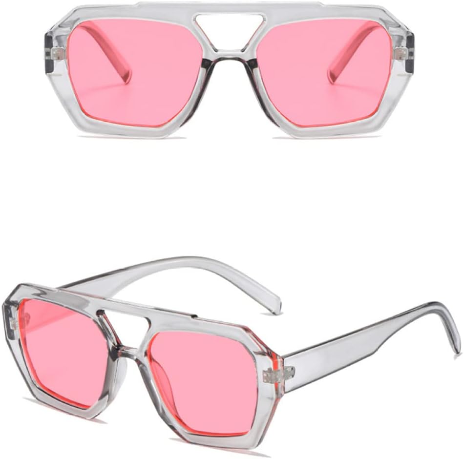 

Ретро женские солнцезащитные очки в крупной оправе с леопардовым принтом и коричневым градиентом, модные дизайнерские солнцезащитные очки класса люкс для мужчин generic, C5 Grey Clear Pink