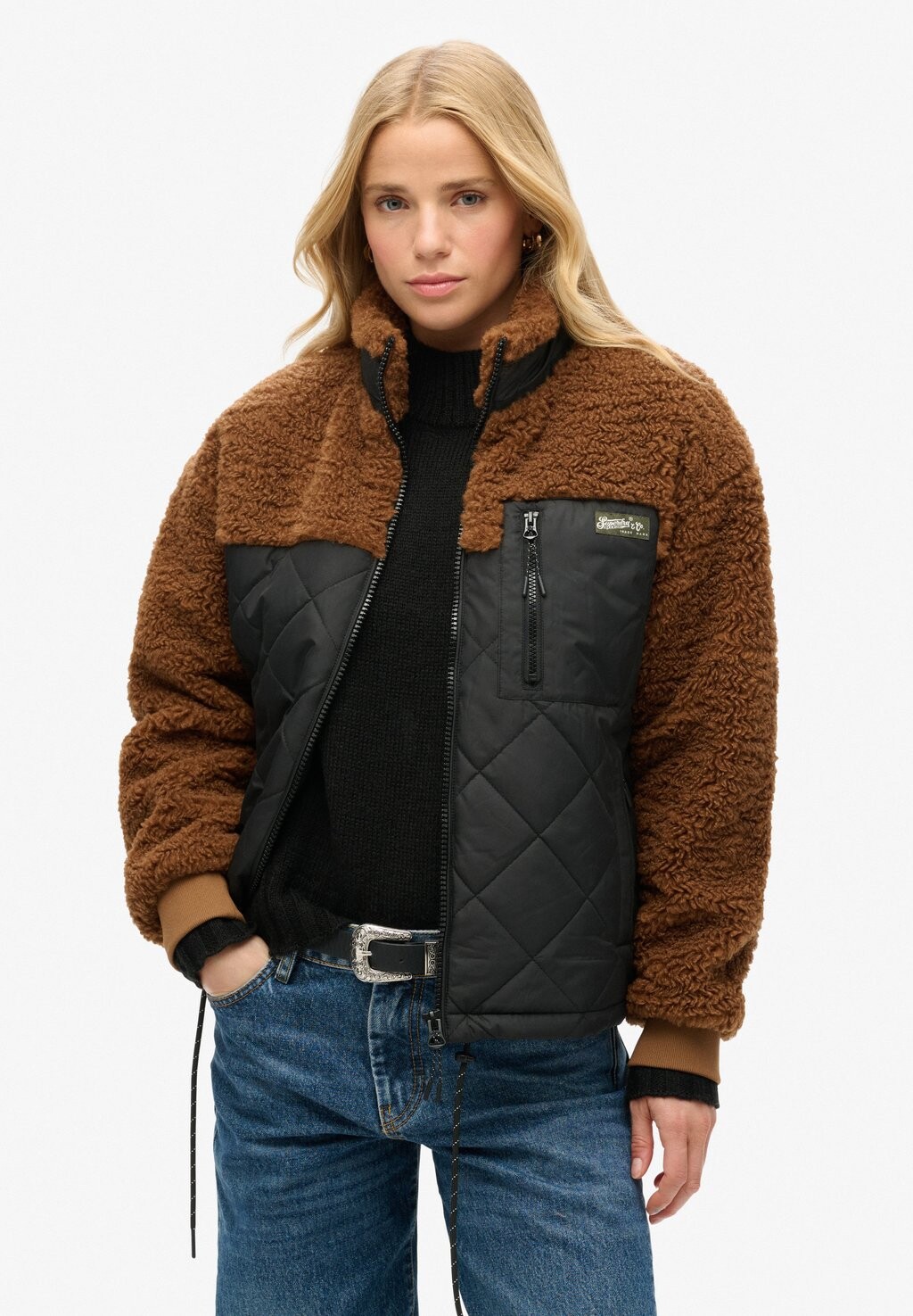 Зимняя куртка WORKWEAR HYBRID Superdry, коричневый — фото 3
