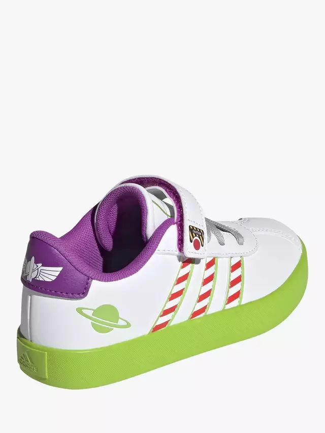 Детские кроссовки Pixar Toy Story VL Court 30, бело-зеленые adidas — фото 2