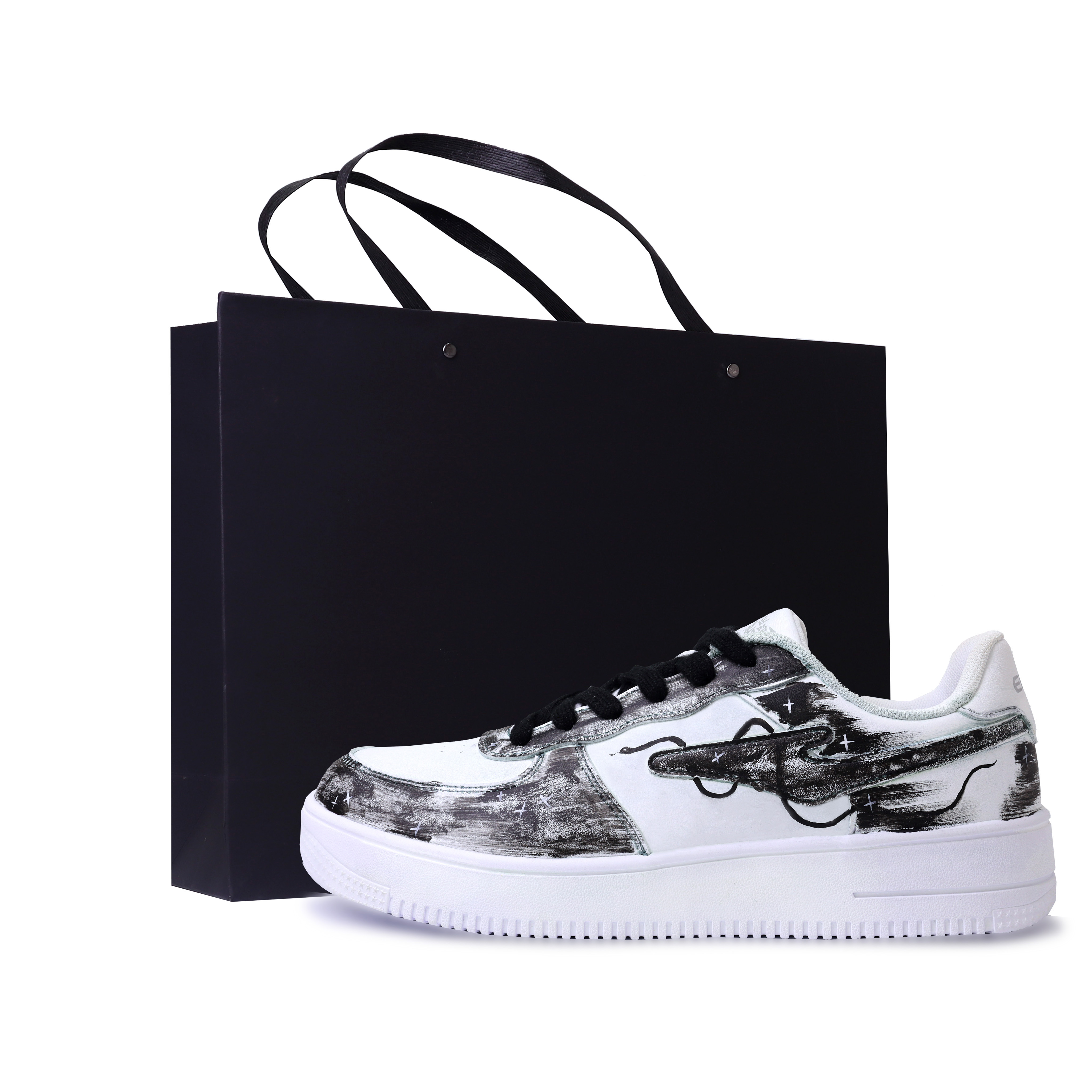 

Erke Низкие кроссовки для скейтбординга, обеспечивающие защиту, амортизацию и воздухопроницаемость, мужские, черно-белые