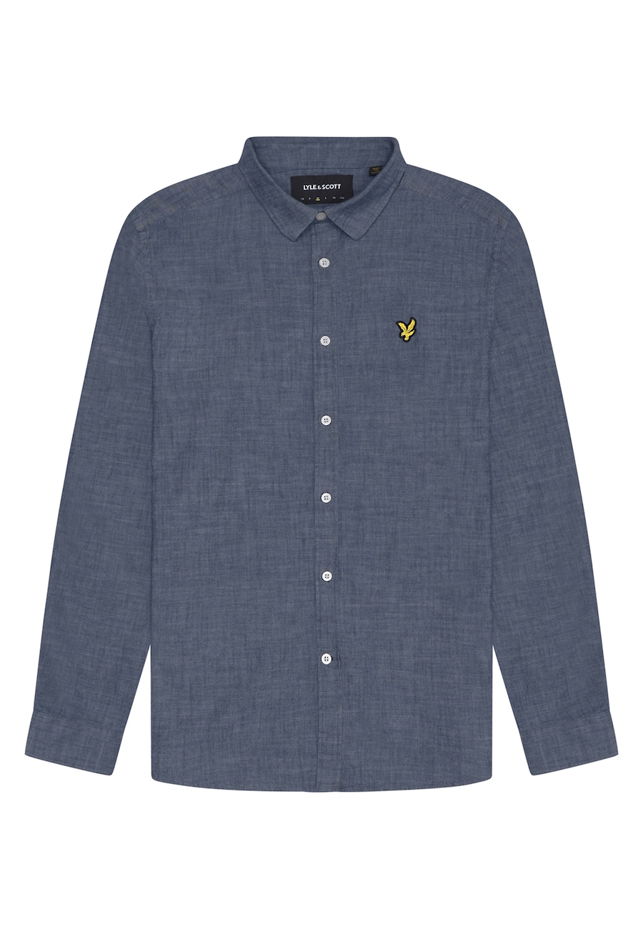

Рубашка на пуговицах Comfort fit Lyle & Scott Chambray, индиго