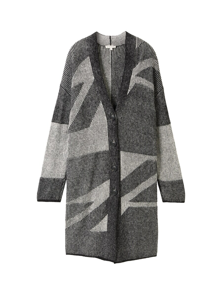 

Вязаный кардиган TOM TAILOR, цвет Light grey/Dark grey
