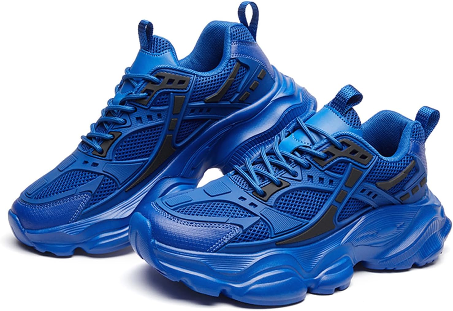 

Мужские кроссовки для бега и ходьбы, повседневные спортивные туфли, массивные тренеры, модные кроссовки для мужчин Spwagym, синий
