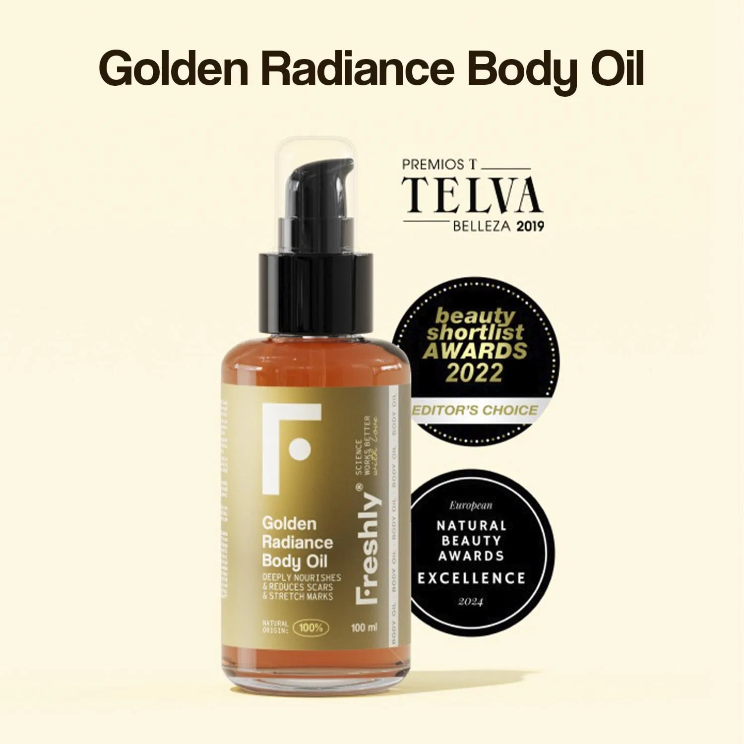Натуральное масло для тела «Golden Radiance» от Freshly Freshly — фото 2