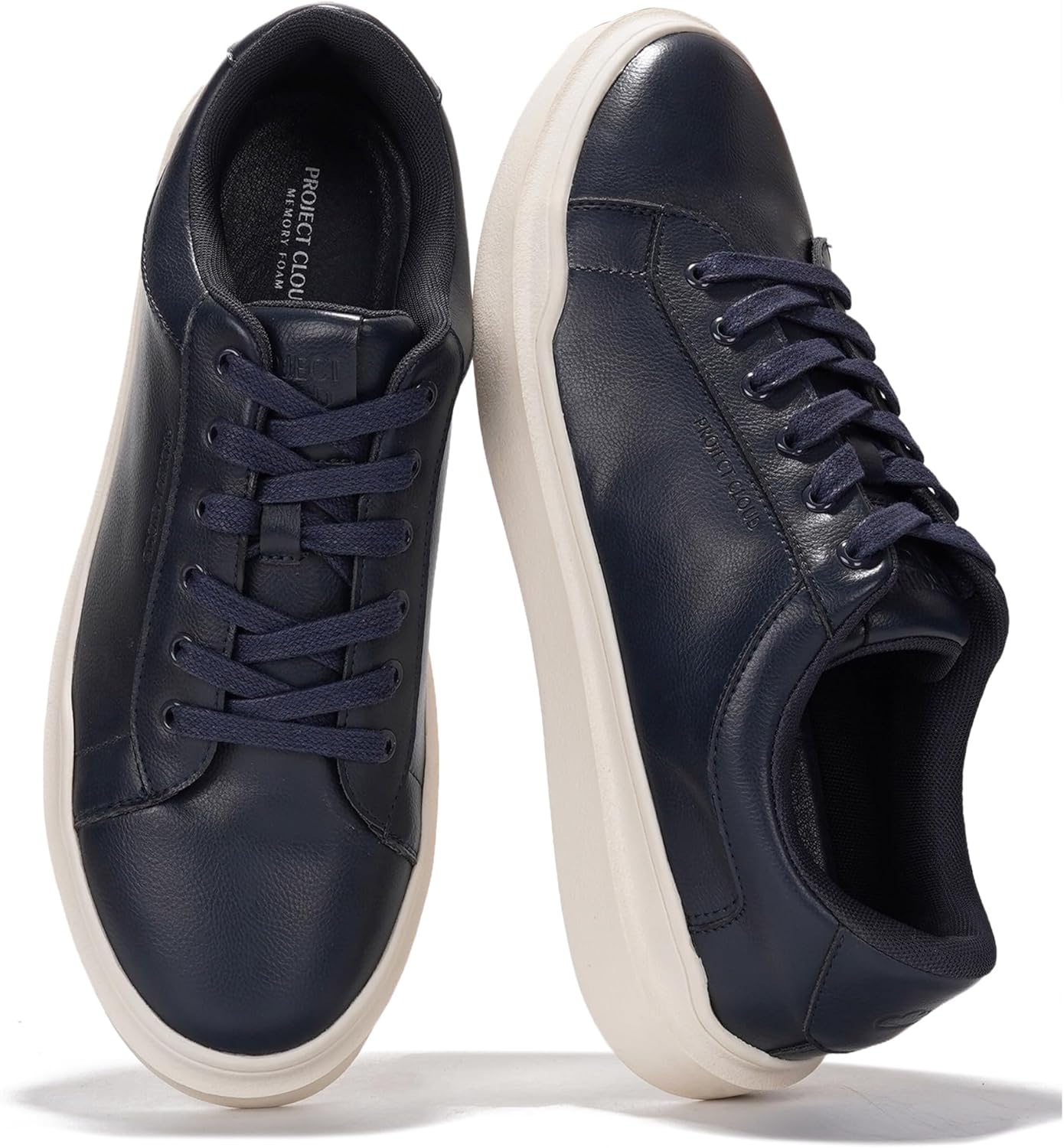 

Мужские кроссовки Project Cloud - модные мужские туфли с эффектом памяти - легкие и нескользящие шнуровки - повседневные мужские кроссовки, идеальные для ношения в течение всего дня (Tilton), темно-синий