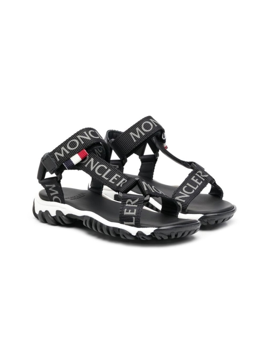 

Moncler Enfant сандалии с логотипом, черный