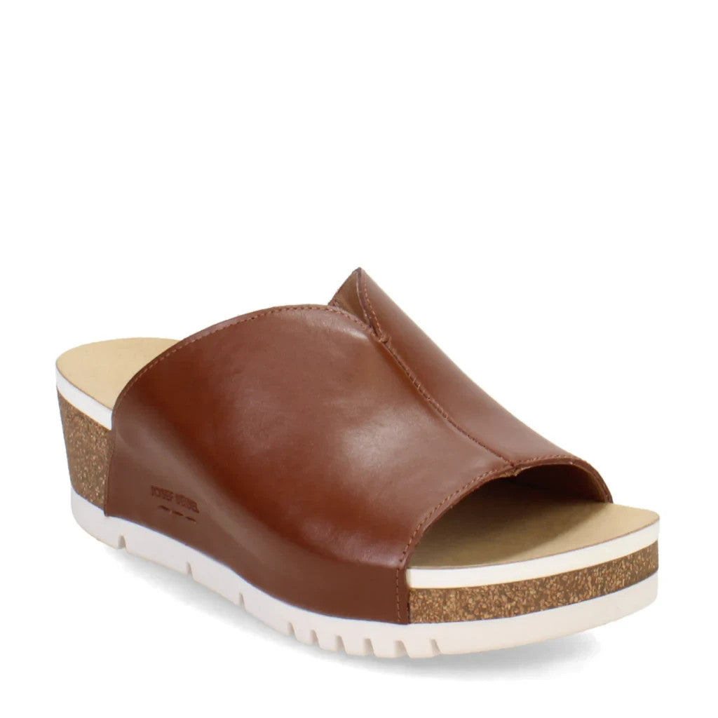 Josef Seibel Quinn 01 Women's-8 Cognac Buttero Leather Slide Sandals VER673, коричневый