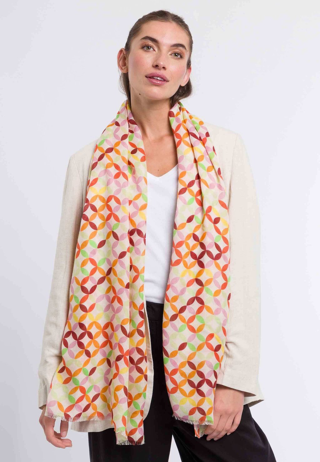 

Шарф GEOMETRIC STOLA FRAAS, цвет Strawberry
