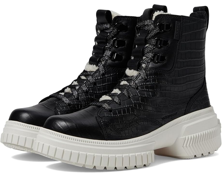 

Ботинки SOREL ONA AVE Boot Lace Lux Waterproof, цвет Black/Chalk