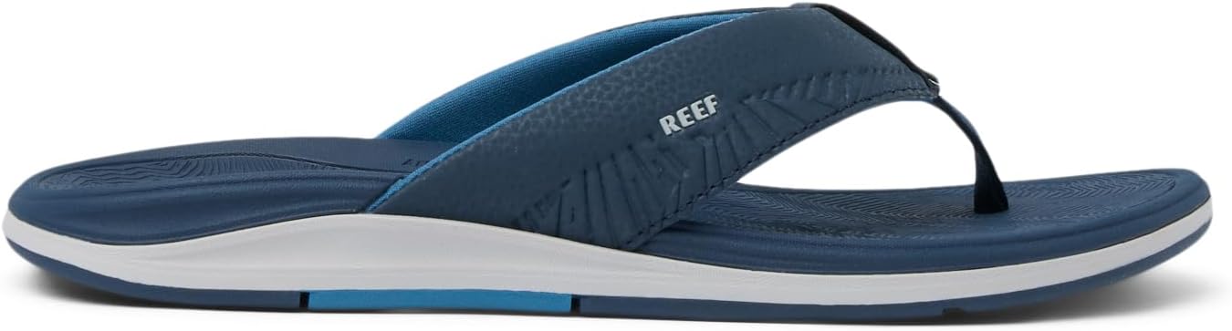 Мужские вьетнамки REEF Offshore, амортизирующая стелька, поддержка свода стопы, прочная подошва, синий/серый/темно-синий — фото 3