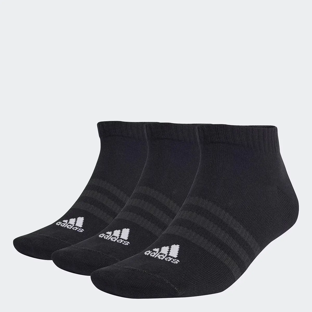 

Набор из 3 пар тонких и легких спортивных носков до щиколотки Adidas, чёрный