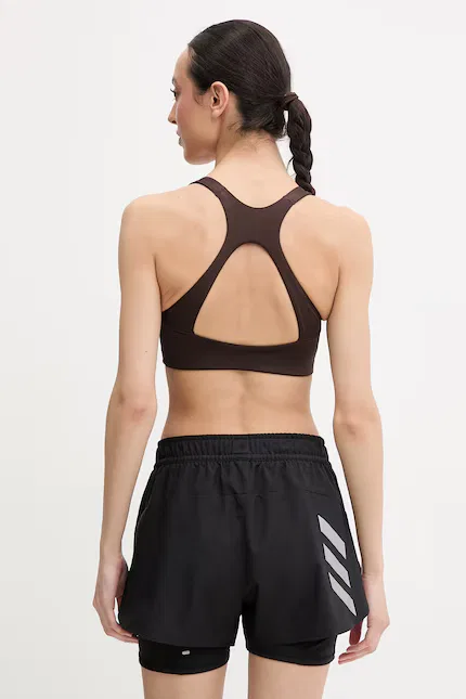Спортивный бюстгальтер Optime Adidas Performance, коричневый — фото 3