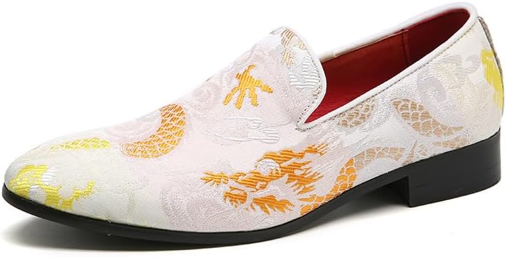 

Мужские лоферы Haza Pairs с вышивкой, текстурированные вечерние слипоны, роскошные классические туфли Penny 5881, желтый