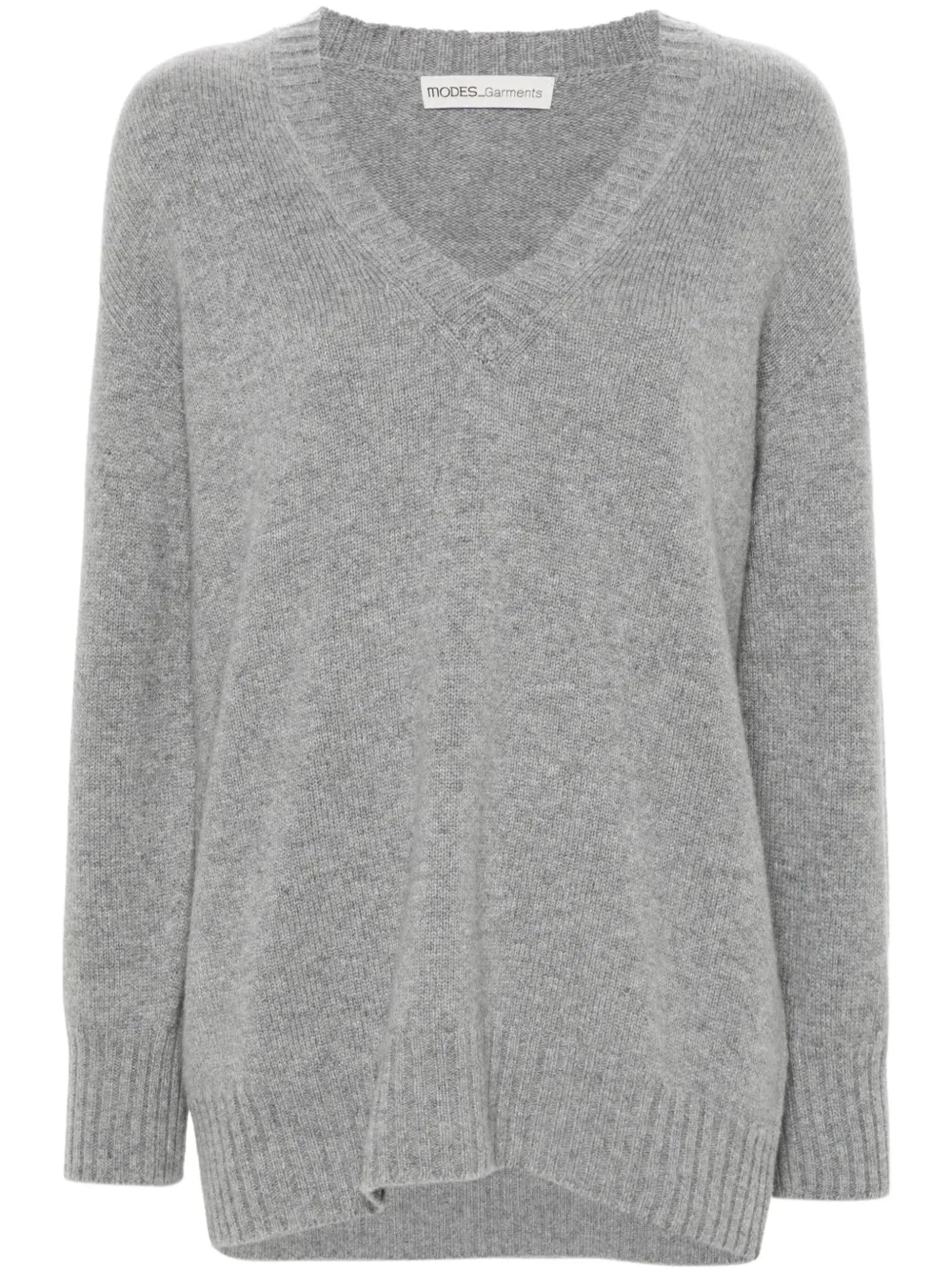 

Джемпер тонкой вязки с V-образным вырезом MODES GARMENTS, серый