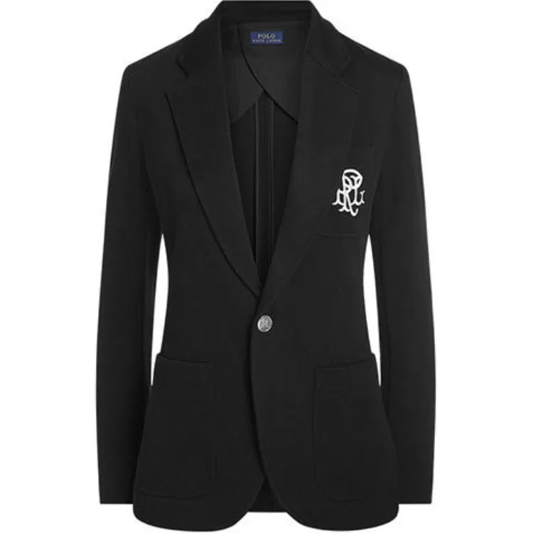 Блейзер с вышивкой логотипа Polo Ralph Lauren черный
