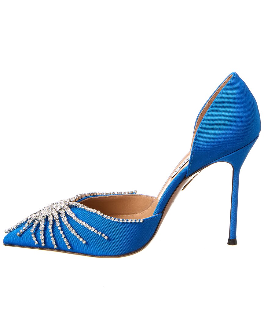 Aquazzura Sunshine 105 Grosgrain Pump, синий — фото 2