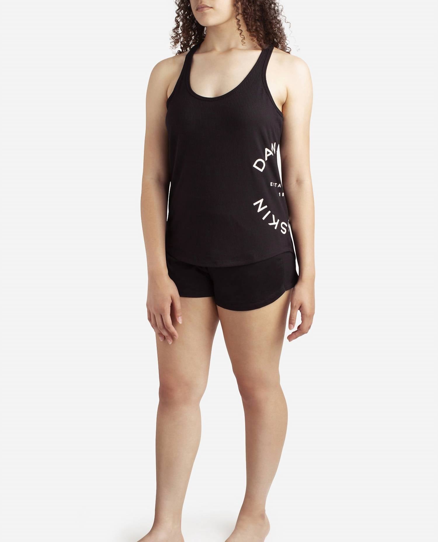 

Комплект для сна Racerback Tank с шортами черного цвета Danskin