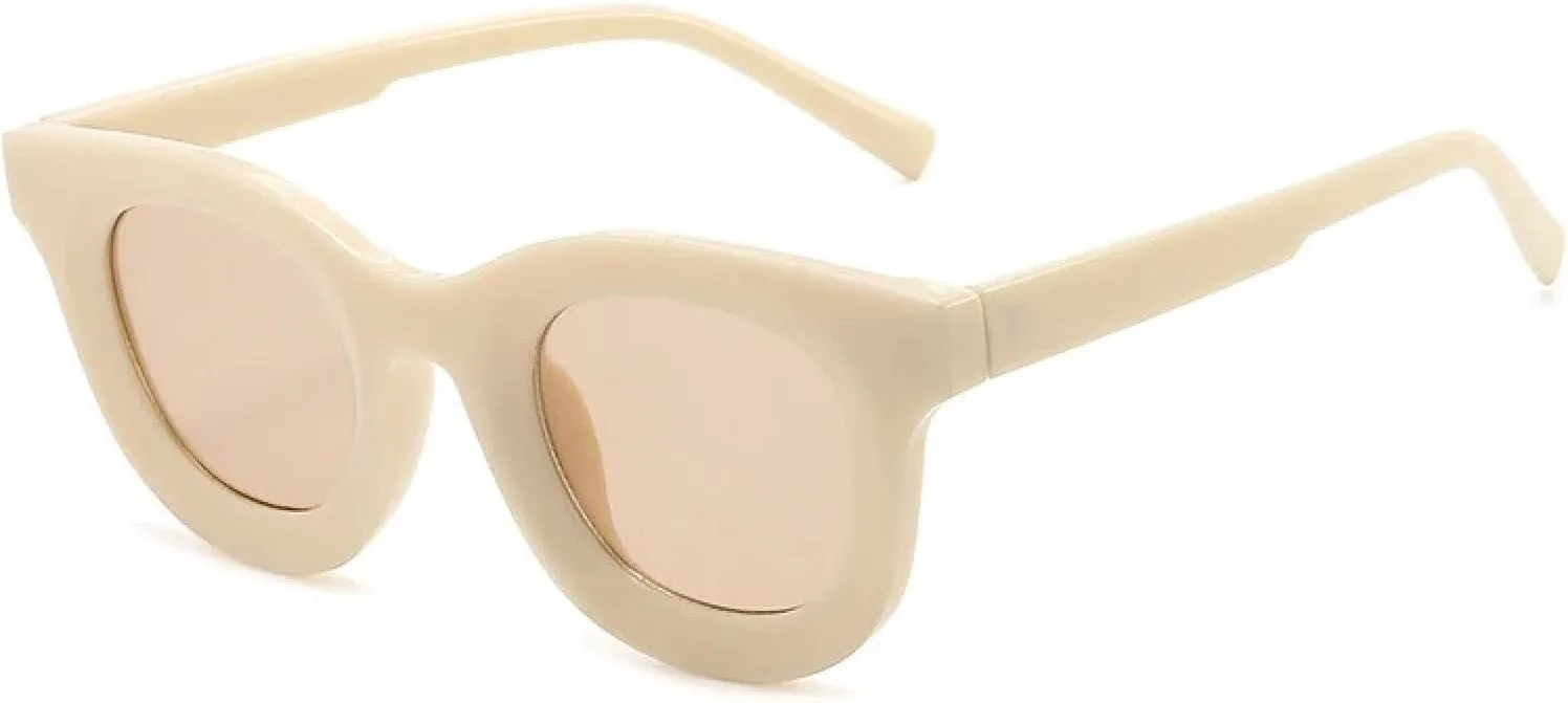 

Солнцезащитные очки с защитой от УФ-излучения UV400 | Круглые, разноцветные, женские, для занятий спортом на открытом воздухе и вождения DSVIGF, Beige Champagne