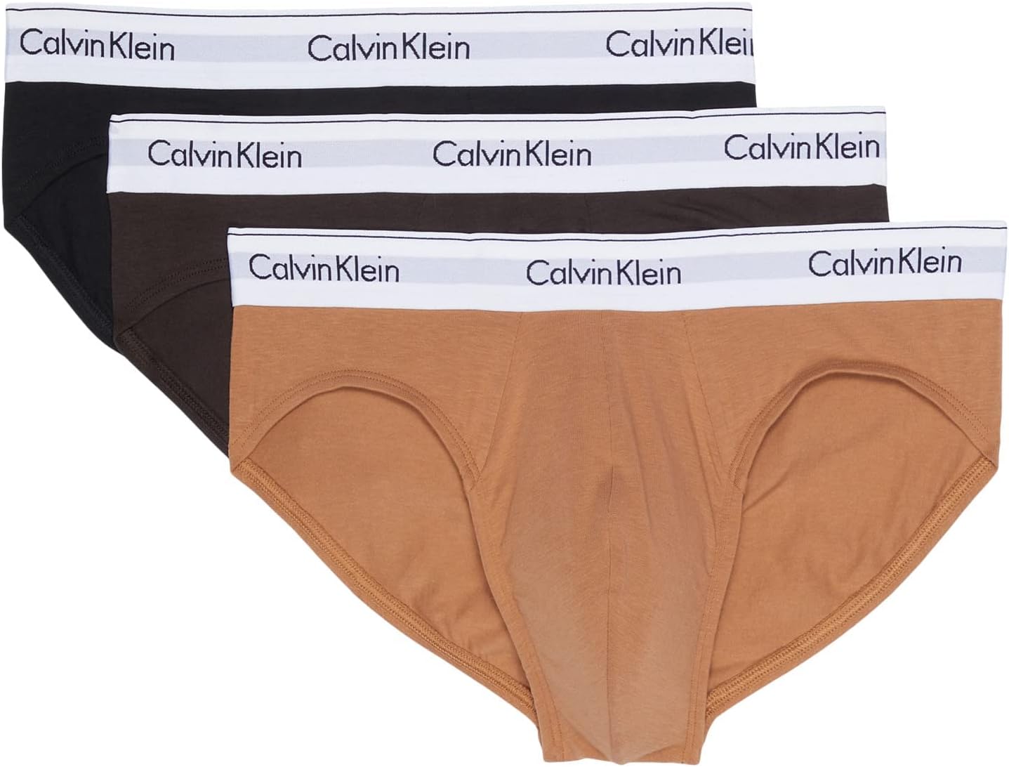 

Комплект из 3 трусиков-брифов Calvin Klein Modern Cotton Stretch Naturals Hip, Black/Woodland/Sandalwood