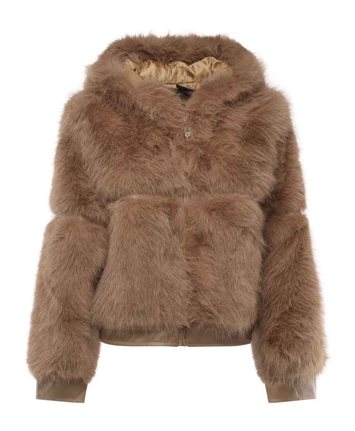 

Куртка-Бомбер из искусственного меха и овчины. V73, бежевый