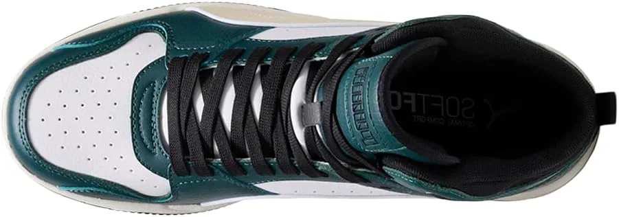 Кроссовки PUMA мужские Rebound Break Mid на шнуровке, повседневные - зеленые, зеленый — фото 4