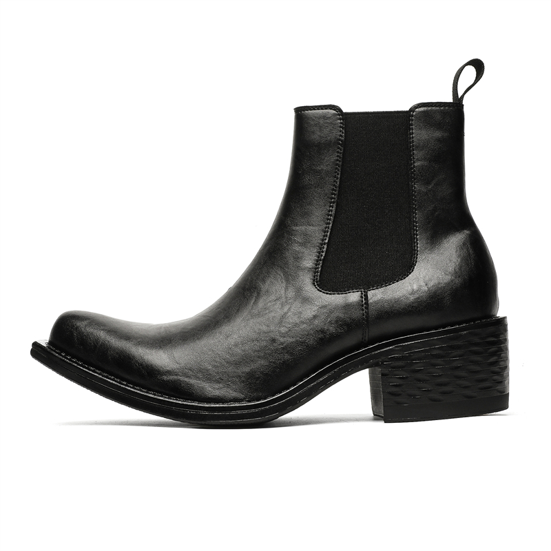 

Chi Wolf Челси ботинки мужские черные с подкладкой из черного флиса, цвет Black Fleece-Lined