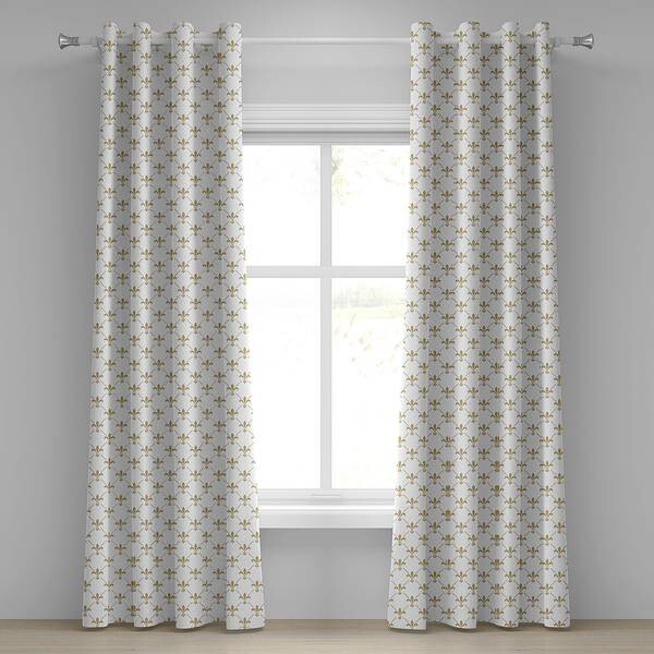 

Занавеска с люверсами Abakuhaus Französische Lilie 2 шт, 280x225x0,5 см цвет weiß gelb