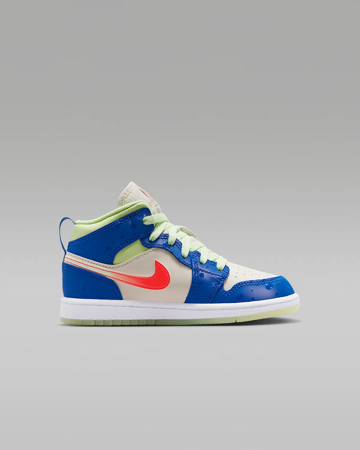 Кроссовки Jordan 1 Mid SE для малышей, Game Royal/Barely Volt/Infrared 23/Pale Ivory — фото 3