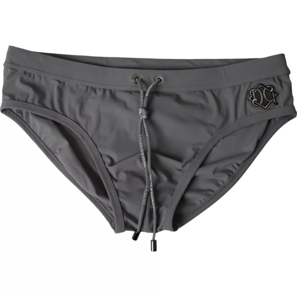 

Темно-серые плавки с логотипом DG Beachwear для мужчин Dolce & Gabbana