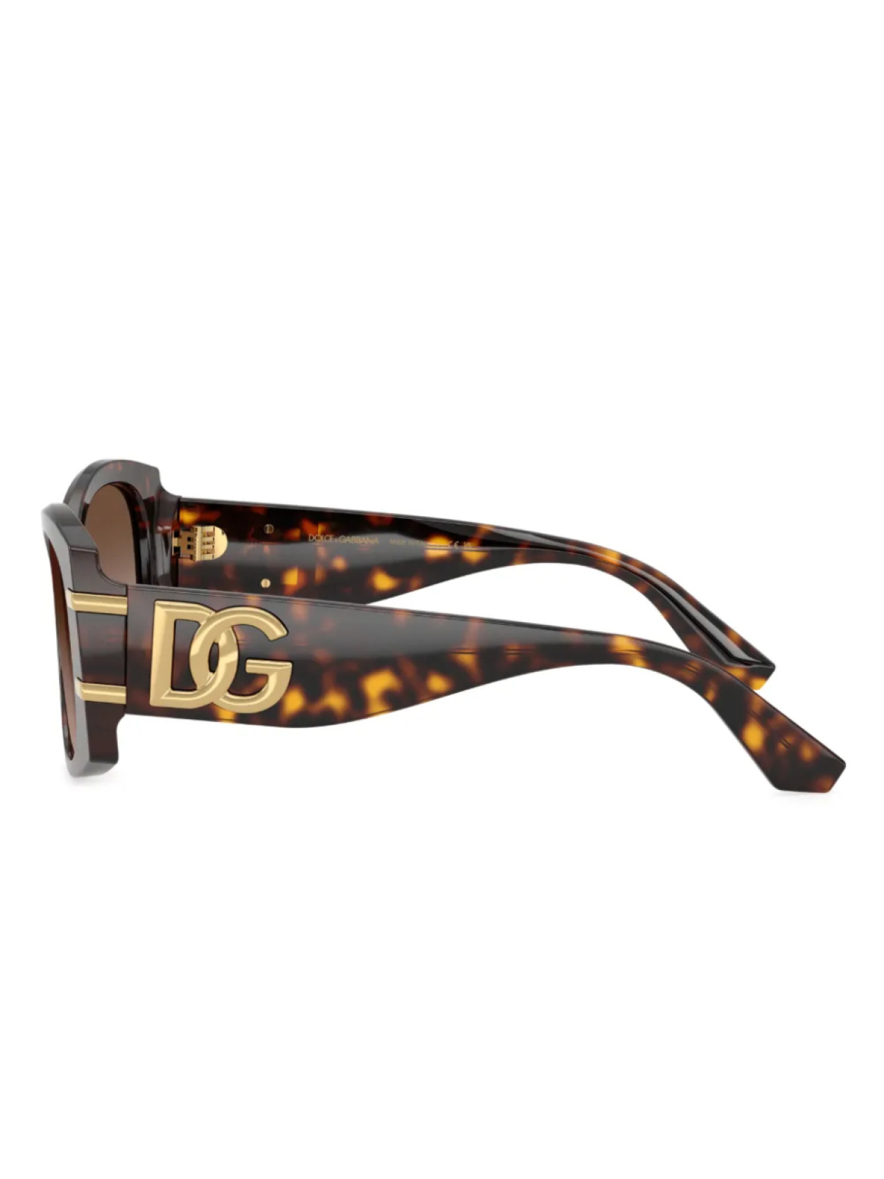 Dolce & Gabbana Eyewear солнцезащитные очки в геометричной оправе, коричневый — фото 3