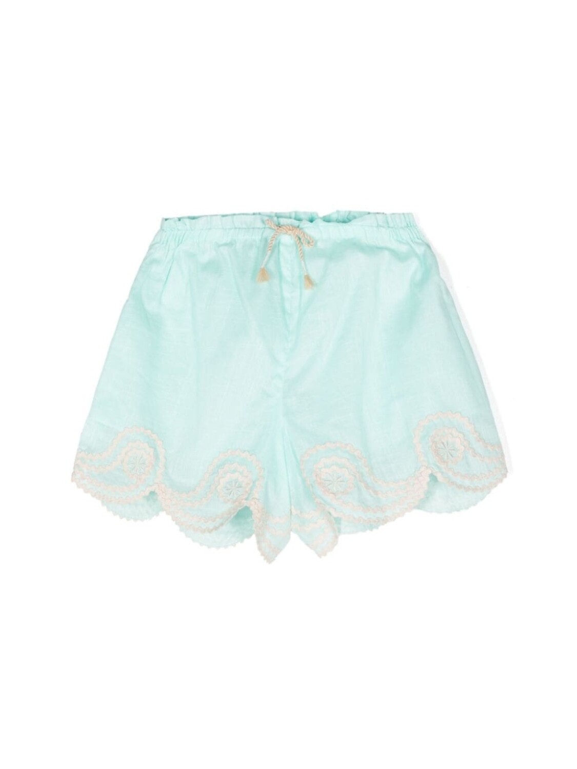 

ZIMMERMANN Kids вышитые хлопковые шорты, синий