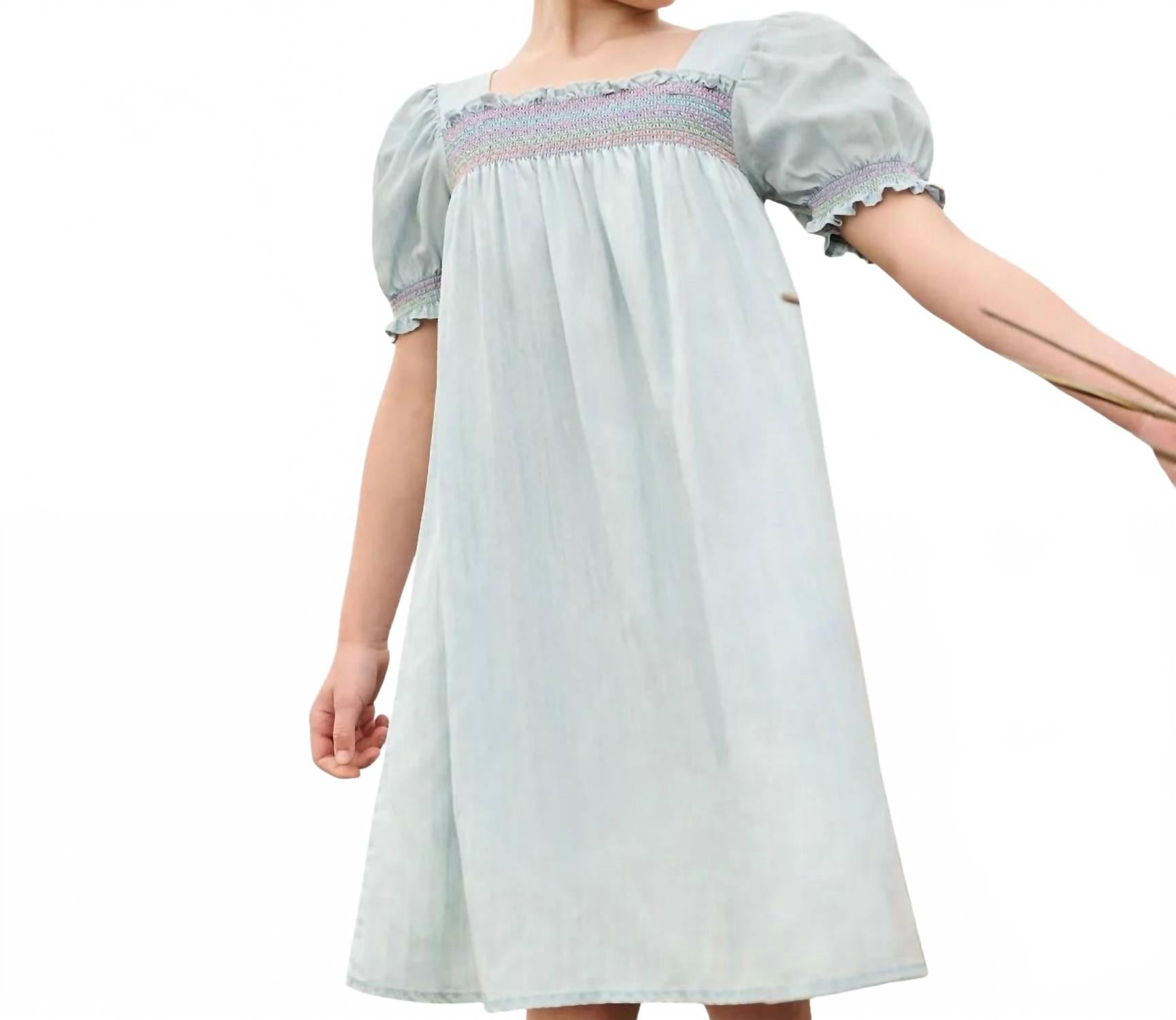 

Платье с рукавами-фонариками и сборками из мягкого денима Hatley, Soft Denim