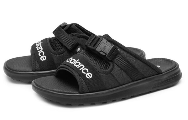 Тапочки 330 slides 'black white' New Balance, черный — фото 3
