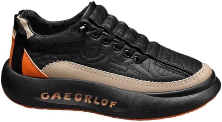 

Мужские повседневные спортивные кроссовки на шнуровке с толстой подошвой, больших размеров- легкие и удобные, нескользящие и прочные, подходят для всех сезонов Clolinde, черный