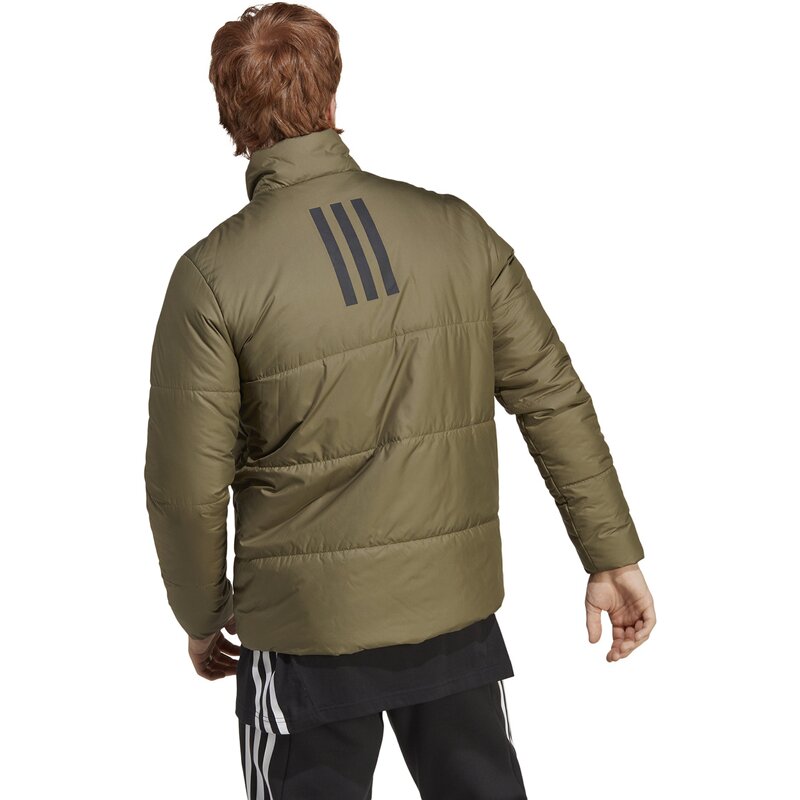 Утепленная куртка bsc с тремя полосками Adidas, цвет olistr — фото 3