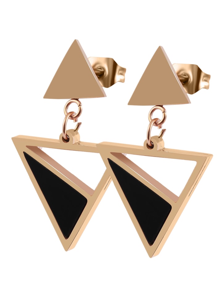 

Adeliás Женские серьги - серьги-гвоздики из нержавеющей стали в золотом исполнении