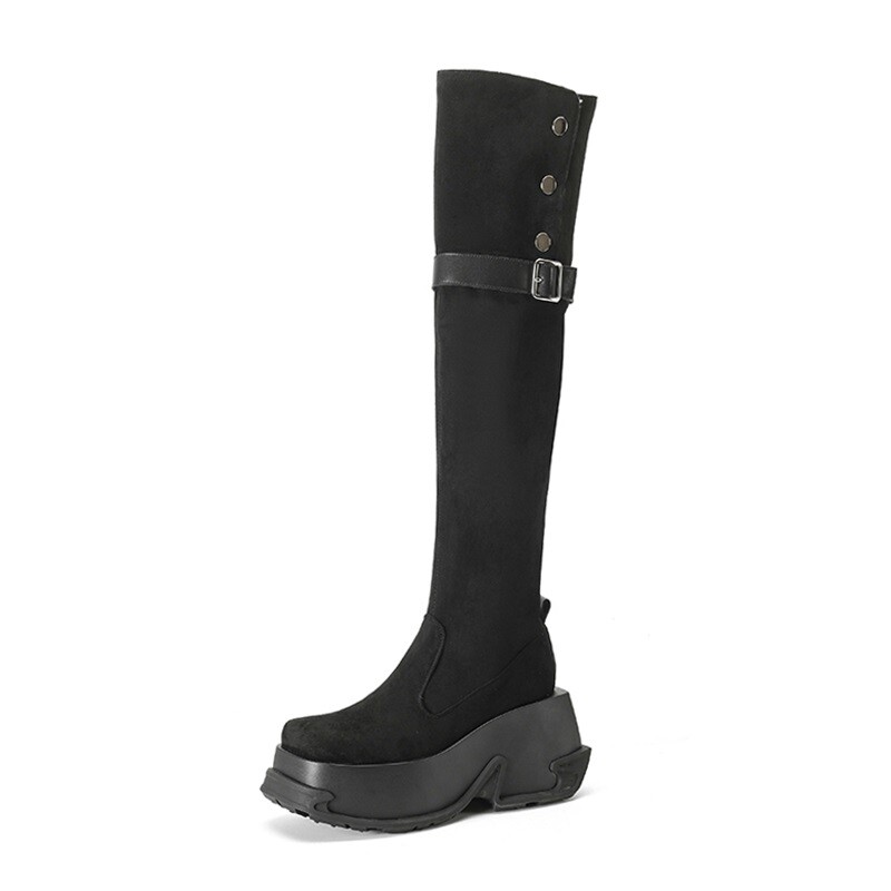 

Сапоги женские Bai Shiting, цвет Black leather